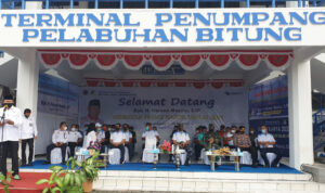 Kegiata Padat Karya Kemenhub di Pelabuhan Bitung. (foto.ist)