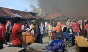 Ini Penyebab Kompleks Pasar Tua Terbakar