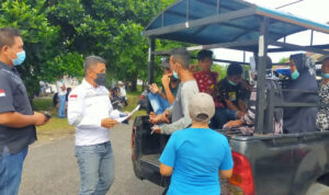 Vaksinasi Polres Bitung Sasar Keluarga Buruh Bagasi