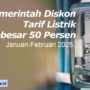 Pemerintah Diskon Tarif Listrik 50 Persen