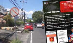 Parkir Sembarangan di Jalan Kota Manado Siap-Siap Dapat Surat Cinta