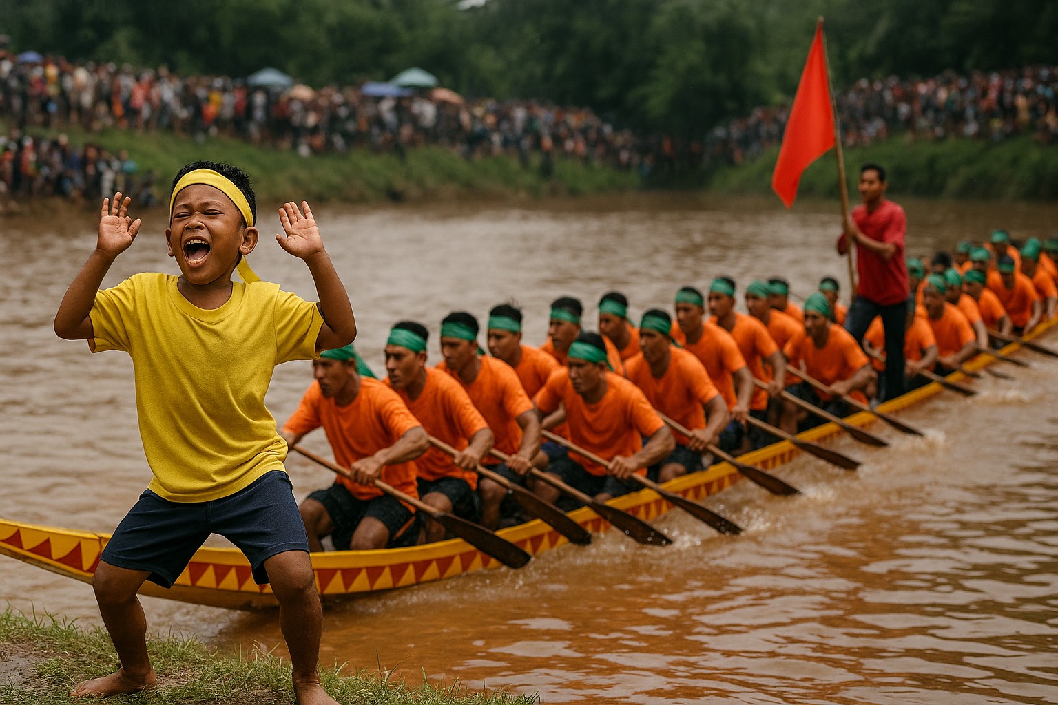Pacu Jalur Mendunia: Anak Joget di Tepian Narosa
