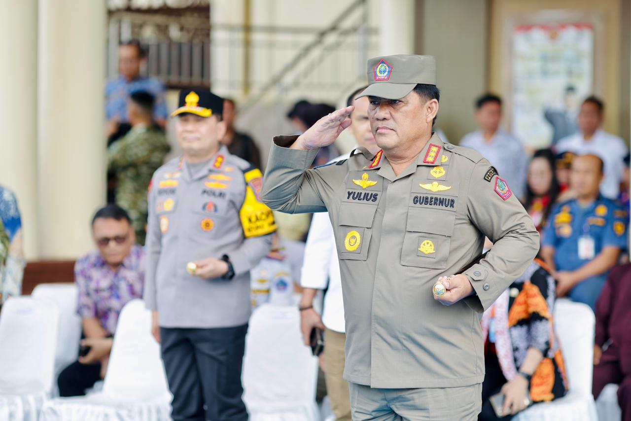 Apel Gelar Pasukan Dipimpin Gubernur Yulius Selvanus, Operasi Ketupat 2026 Resmi Dimulai