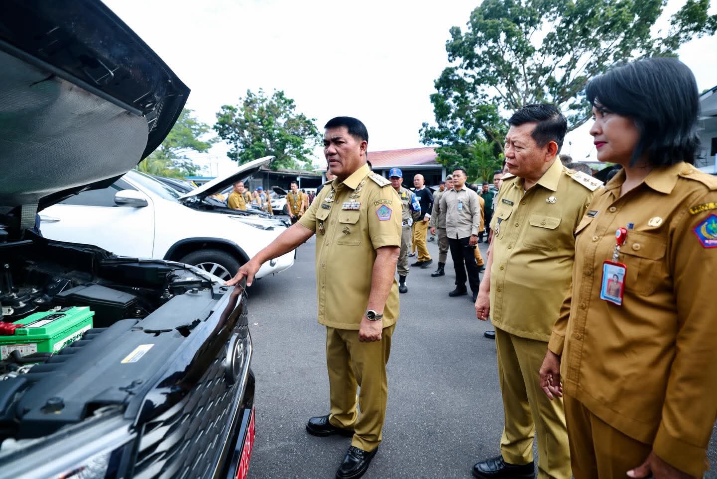Sidak Kendaraan Dinas, Gubernur Yulius Tekankan Disiplin dan Integritas Pengelolaan Aset