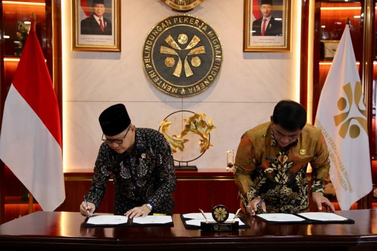 Tandatangani MoU dan PKS Dengan BP2MI, Gubernur YSK Berkomitmen Perkuat Perlindungan Pekerja Migran