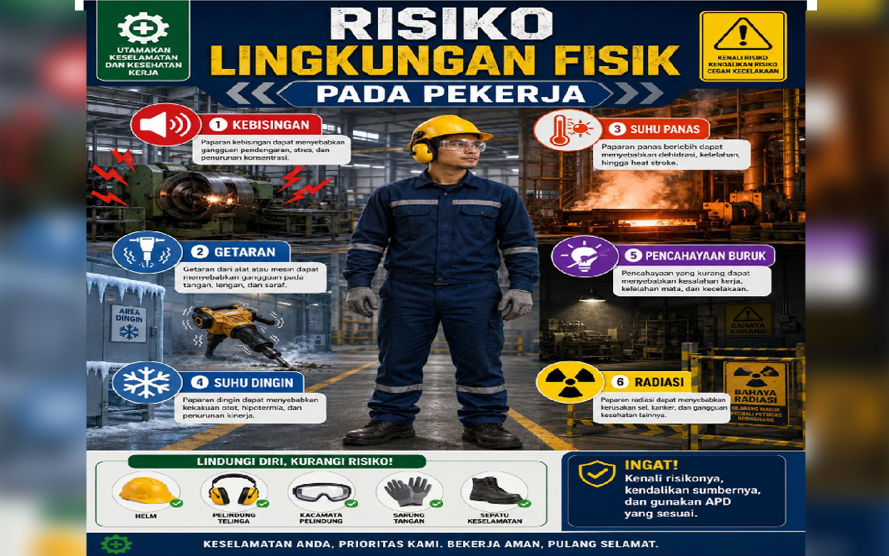 Risiko Lingkungan Fisik Pekerja: Alarm K3 yang Tidak Boleh Berhenti pada Angka Ambang Batas