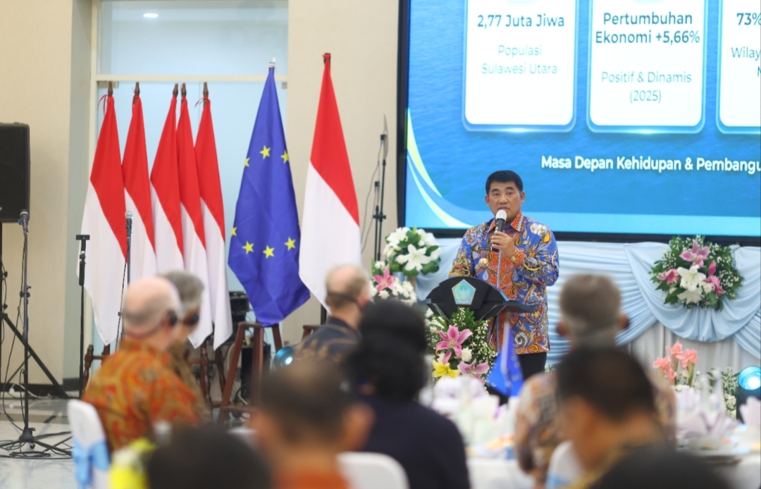 Gubernur Yulius Selvanus Paparkan Potensi Sulut dan Peluang Kerja Sama di Hadapan Delegasi Politik Uni Eropa